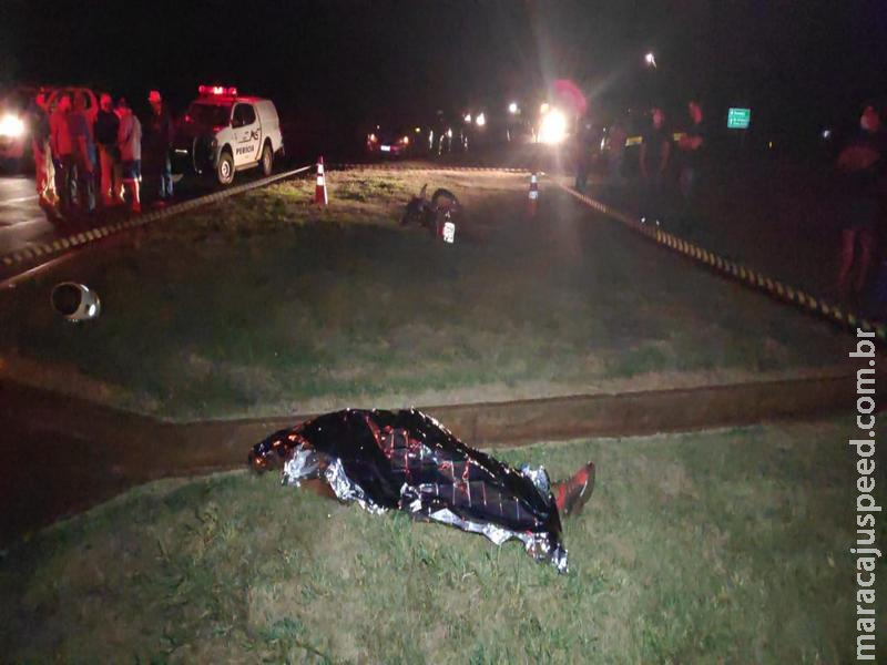 Homem retornava da casa da família quando sofreu acidente na BR-163 e morreu