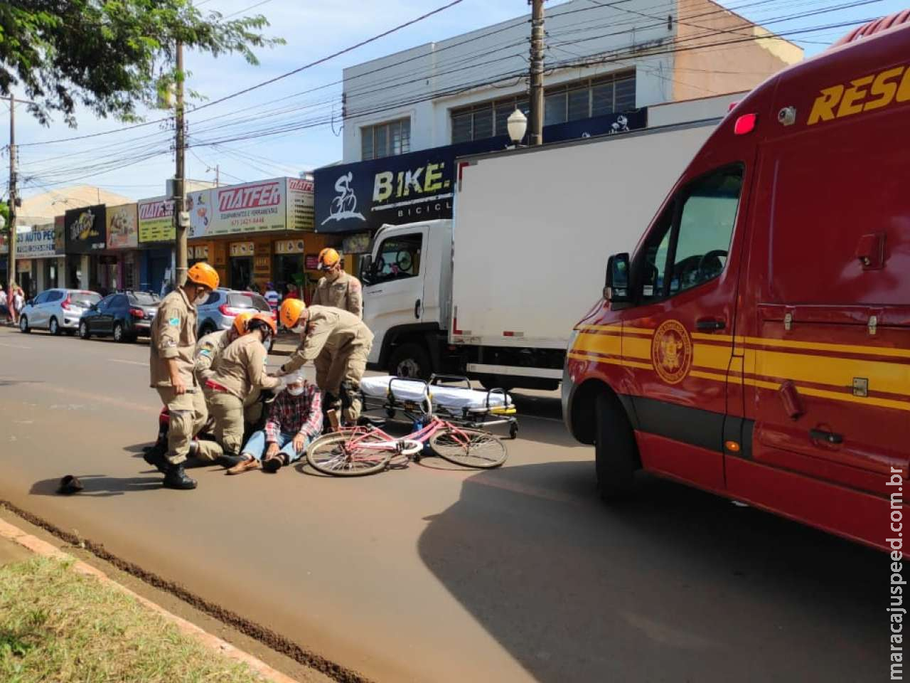  Idoso é atropelado na Avenida Marcelino Pires e sofre lesão na cabeça 