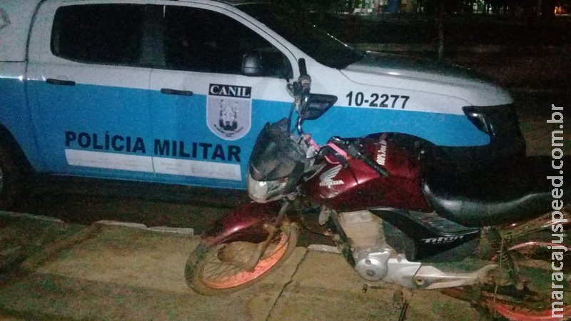 Polícia aprende moto em Nioaque furtada em Campo Grande no ano de 2018 Polícia aprende moto em Nioaque furtada em Campo Grande no ano de 2018