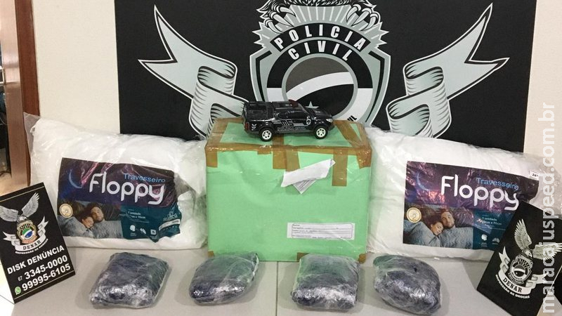 Polícia descobre envio de drogas em travesseiros pelos Correios e um acaba preso em Campo Grande Polícia descobre envio de drogas em travesseiros pelos Correios e um acaba preso em Campo Grande
