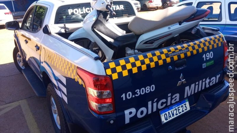 Polícia Militar recupera moto furtada que estava abandonada Polícia Militar recupera moto furtada que estava abandonada