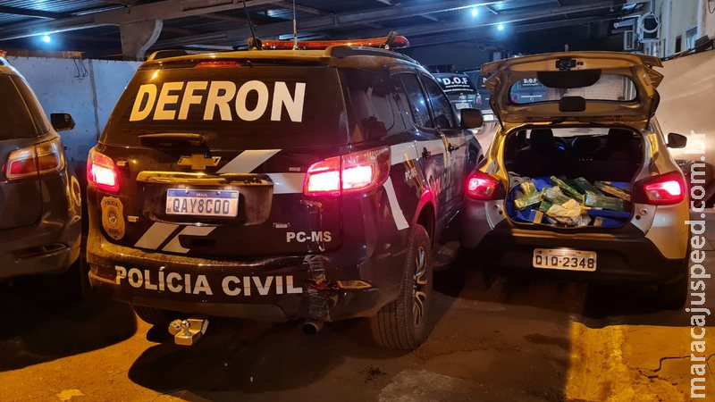 Polícia recupera automóvel roubado e apreende 270kg de maconha