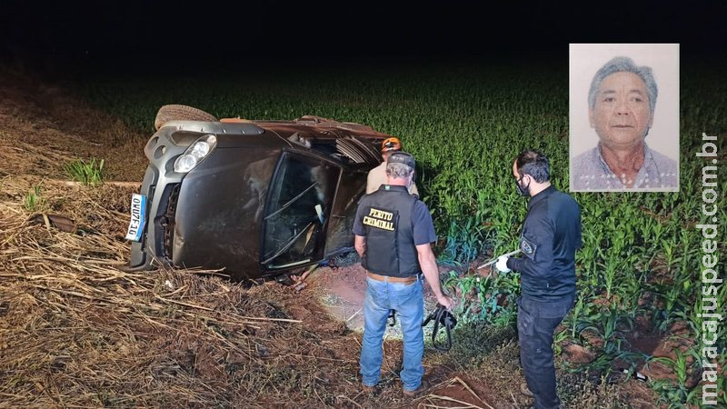 Produtor rural morre após carro passar por cima de rotatória e capotar em MS Produtor rural morre após carro passar por cima de rotatória e capotar em MS