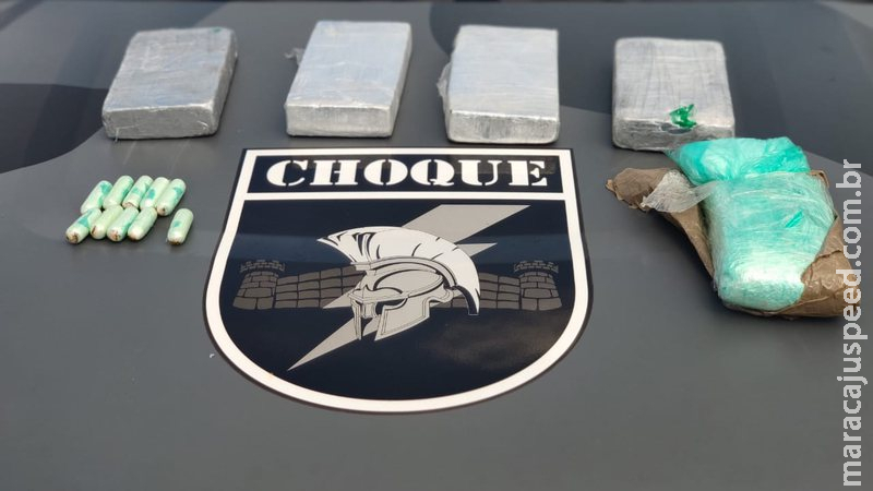 Com cocaína avaliada em R$ 137 mil, motorista de aplicativo e mais três são presos pela PM