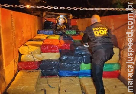 DOF apreende grande carregamento de maconha escondida em carga de arroz em Sidrolândia DOF apreende grande carregamento de maconha escondida em carga de arroz em Sidrolândia