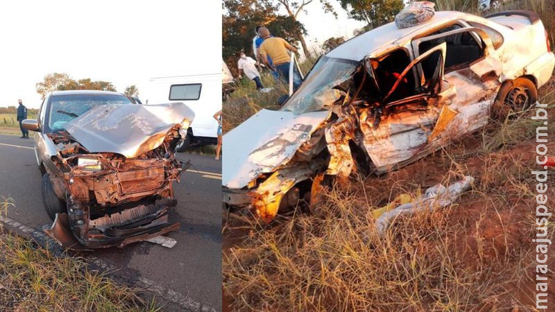 Em Rochedo, carro cai em ribanceira após acidente e deixa vítima fatal e mais 3 feridos Em Rochedo, carro cai em ribanceira após acidente e deixa vítima fatal e mais 3 feridos