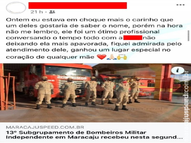 Maracaju: Corpo de Bombeiros e Polícia Militar atendem ocorrência de colisão entre veículo e motocicleta na Vila Juquita