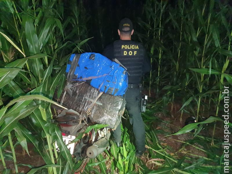 Maracaju: Motocicleta furtada em Campo Grande foi recuperada pelo DOF carregada com maconha Maracaju: Motocicleta furtada em Campo Grande foi recuperada pelo DOF carregada com maconha