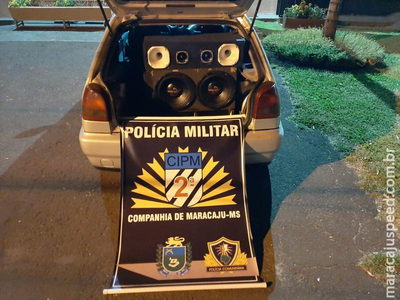 Maracaju: Polícia Militar apreende aparelho de som veicular e detém homem por perturbação do sossego alheio