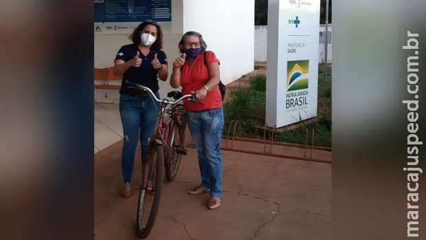 Paciente pedala 5 km para vacinar em Campo Grande Paciente pedala 5 km para vacinar em Campo Grande
