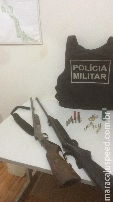 Polícia Militar de Vicentina prende homem por posse irregular de armas de fogo Polícia Militar de Vicentina prende homem por posse irregular de armas de fogo
