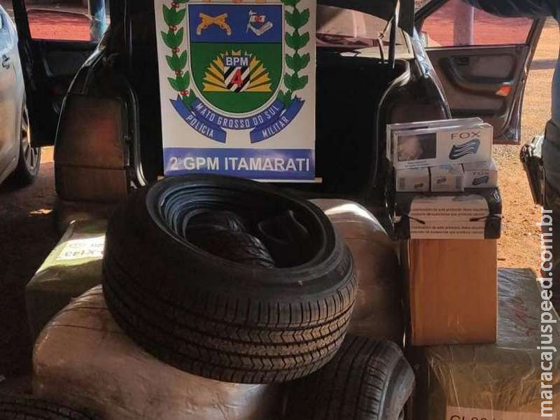 Homem é flagrado com grande quantidade de produtos fruto de contrabando e descaminho 