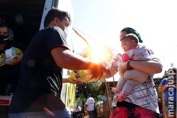 Em 20 dias de campanha, mais de mil cestas básicas foram entregues em Campo Grande Em 20 dias de campanha, mais de mil cestas básicas foram entregues em Campo Grande