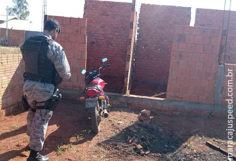 Motocicleta é recuperada por policiais em cidade de MS Motocicleta é recuperada por policiais em cidade de MS