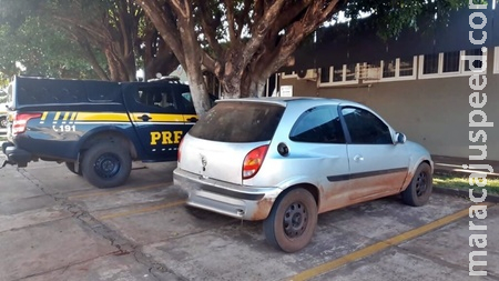 PRF recupera veículo em Sidrolândia PRF recupera veículo em Sidrolândia