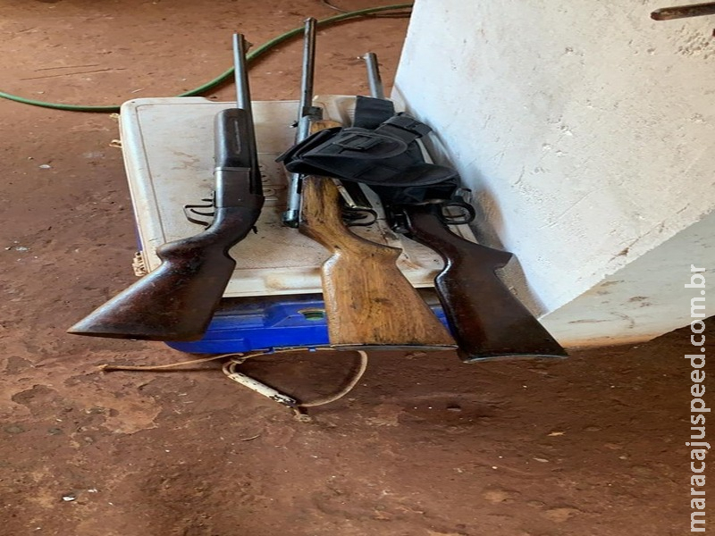 SIG apreende 3 espingardas e munição em Dourados SIG apreende 3 espingardas e munição em Dourados