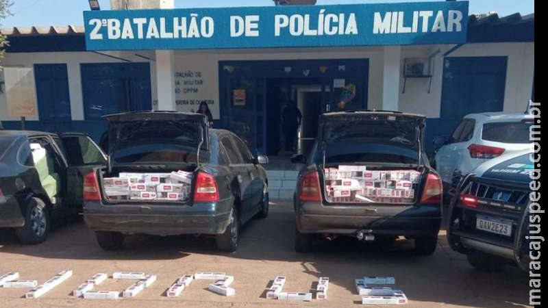 Após perseguição, três veículos com contrabando e descaminho são apreendidos