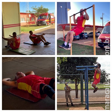 Corpo de Bombeiros Militar em Sidrolândia realiza Teste de Aptidão Física (TAF) 