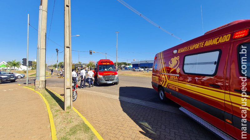 Criança quebra dentes e perna após ser atropelada por moto em Campo Grande