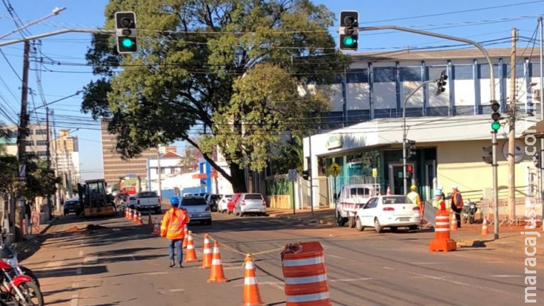 Fique atento: Trecho da rua 13 de Maio é parcialmente fechado no centro de Campo Grande Fique atento: Trecho da rua 13 de Maio é parcialmente fechado no centro de Campo Grande