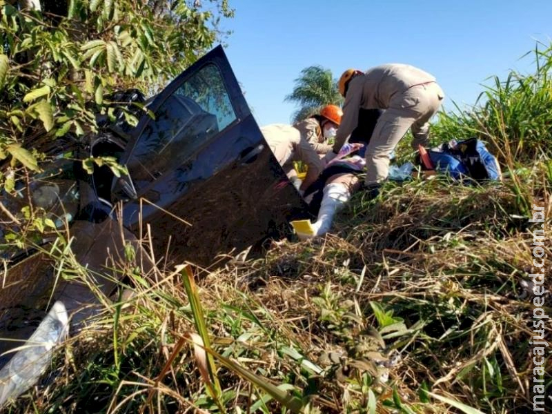Grave acidente deixa jovem ferida na BR-376 entre Ivinhema e Deodápolis 