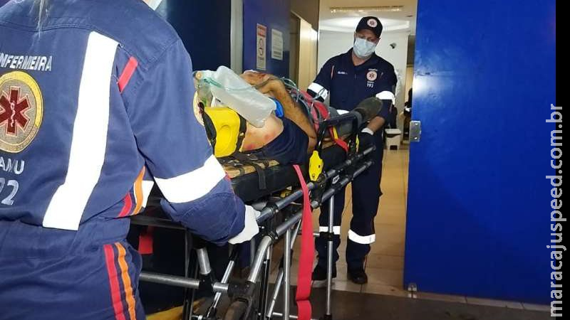 Homem fica em estado grave após ser esfaqueado na cabeça em cidade de MS
