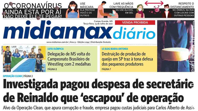 Investigada bancou despesa de secretário de Reinaldo que ‘escapou’ de operação. Leia no Midiamax Diário Investigada bancou despesa de secretário de Reinaldo que ‘escapou’ de operação. Leia no Midiamax Diário