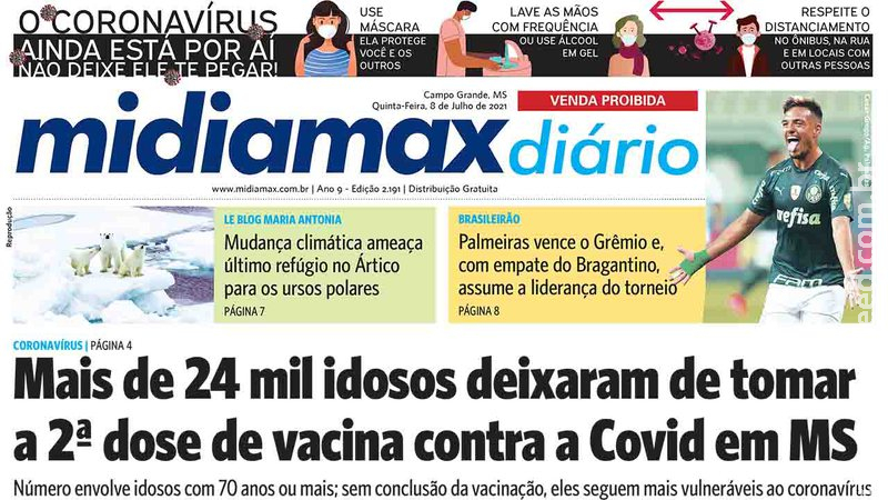Mais de 24 mil idosos deixaram de tomar a 2ª dose de vacina contra a Covid em MS. Mais de 24 mil idosos deixaram de tomar a 2ª dose de vacina contra a Covid em MS.