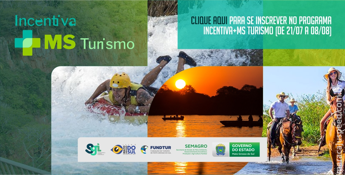 Maracaju: Inscrições para o Programa Incentiva + MS Turismo iniciam hoje (21) e vão até dia 08 de Agosto Maracaju: Inscrições para o Programa Incentiva + MS Turismo iniciam hoje (21) e vão até dia 08 de Agosto