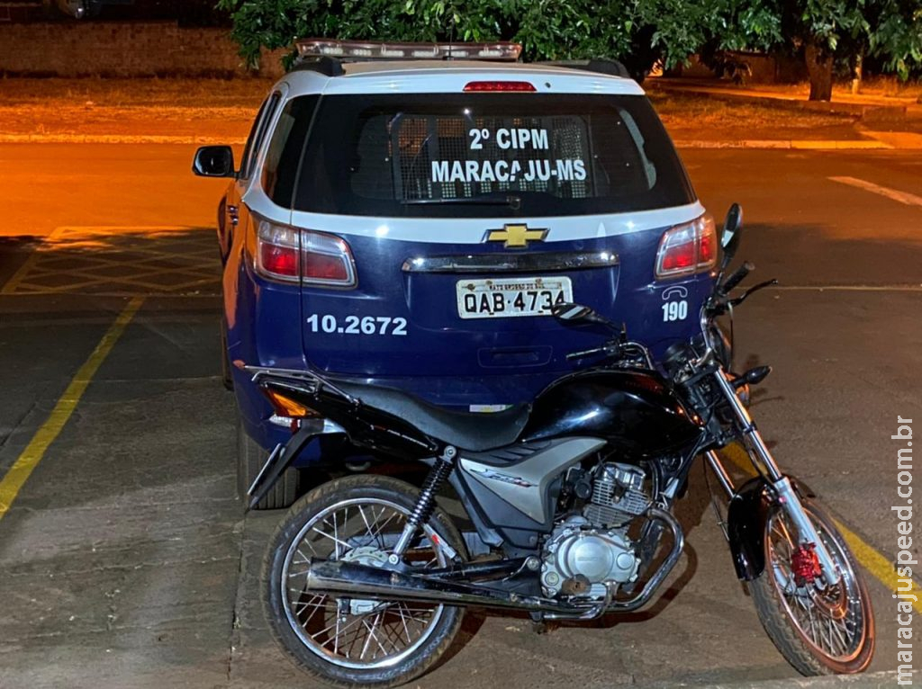 Maracaju, Polícia Militar recupera moto furtada