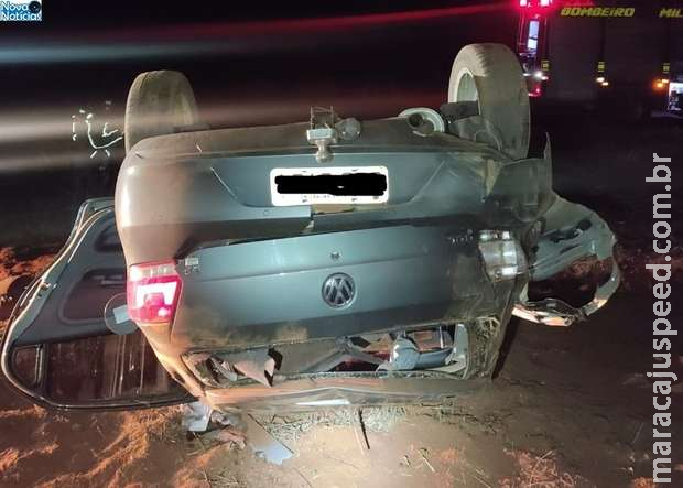 Motorista bate carro em caminhão, capota veículo e morre em Nova Andradina