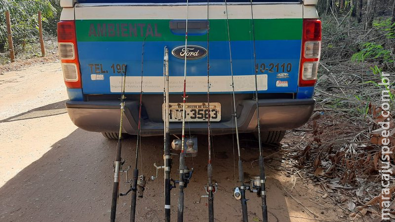 Polícia autua dois por pesca ilegal e apreende petrechos ilegais no Rio Jatobá