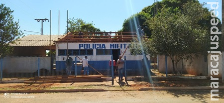 Prefeitura faz reforma no Quartel da PM do Distrito Quebra Coco e aguarda definição do Governo Estadual 