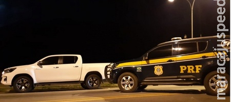PRF de Sidrolândia recupera Caminhonete Hilux furtada em Brasília 