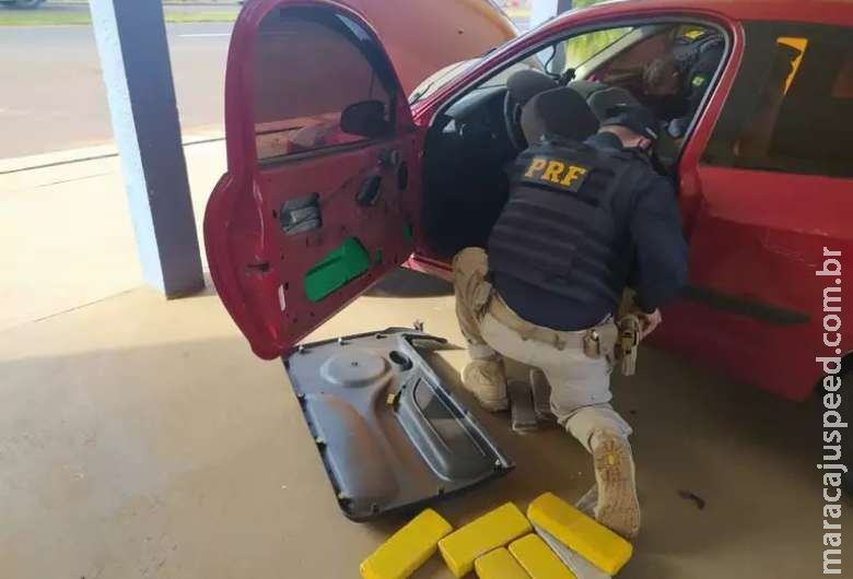 Traficante é preso em veículo "recheado" com 107 quilos de maconha 
