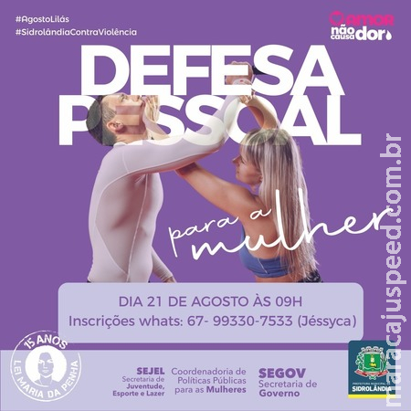 Agosto lilás: treino de defesa pessoal será realizado neste sábado (21)