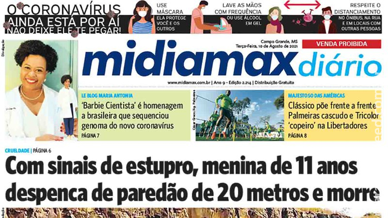 Com sinais de estupro, menina de 11 anos despenca de paredão de 20 metros e morre. Veja no Midiamax Diário