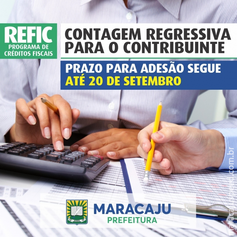 Contagem Regressiva: Prazo para adesão do Refic segue até dia 20 de Setembro