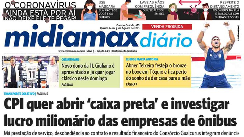 CPI quer abrir ‘caixa preta’ e investigar lucro milionário das empresas de ônibus. Veja no Midiamax Diário CPI quer abrir ‘caixa preta’ e investigar lucro milionário das empresas de ônibus. Veja no Midiamax Diário