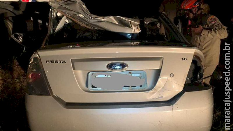 Em Nova Andradina, jovem morre em acidente entre carro e carreta na MS-134 