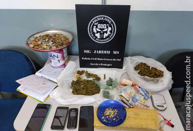 Homem é preso por suspeita de furto e polícia encontra dinheiro e drogas na residência