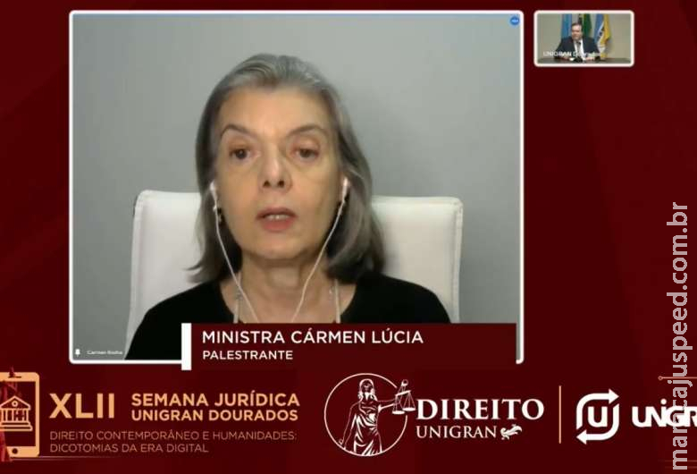 Ministra Cármen Lúcia encerra Semana Jurídica da Unigran com palestra sobre liberdade de expressão