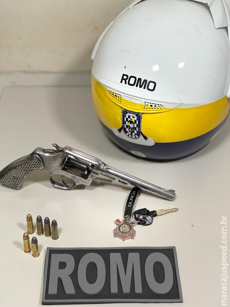 Motociclista armado é preso na Marcelino Pires pela GM