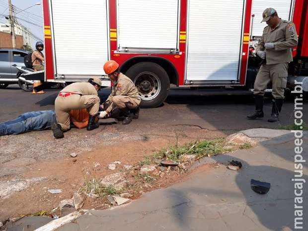Motociclista reage a assalto e acaba esfaqueado em Campo Grande Motociclista reage a assalto e acaba esfaqueado em Campo Grande