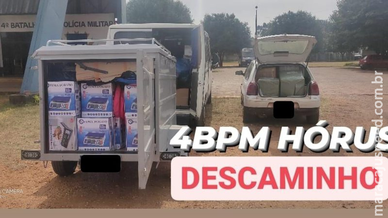 Polícia apreende quase R$ 400 mil em mercadorias contrabandeadas na MS-164