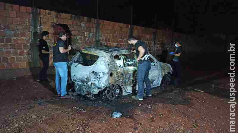 Polícia investiga se carro incendiado foi usado na execução de cabo da PM