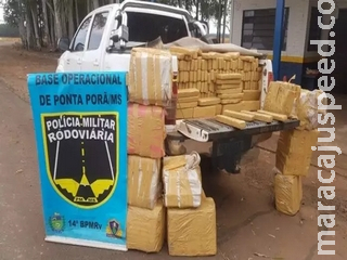 Ponta Porã: PMR apreende 1.330 kg de maconha e prende duas pessoas