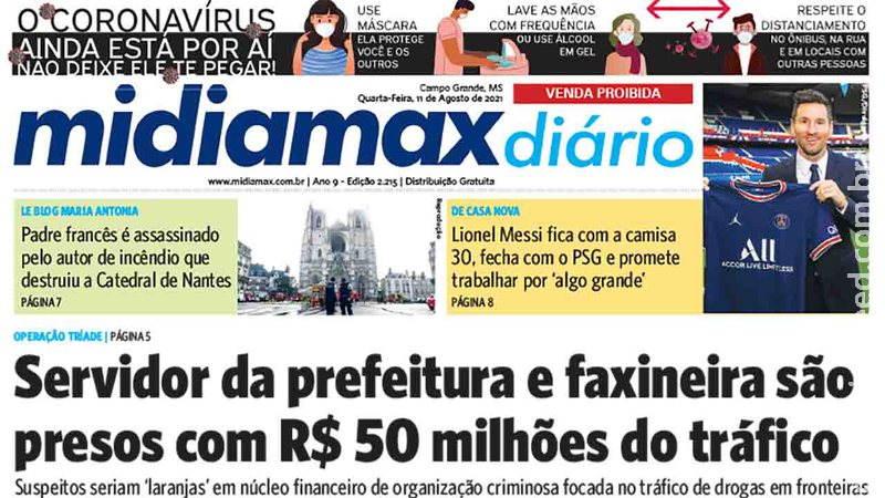Servidor da prefeitura e faxineira são presos com R$ 50 milhões do tráfico. Leia no Midiamax Diário Servidor da prefeitura e faxineira são presos com R$ 50 milhões do tráfico. Leia no Midiamax Diário