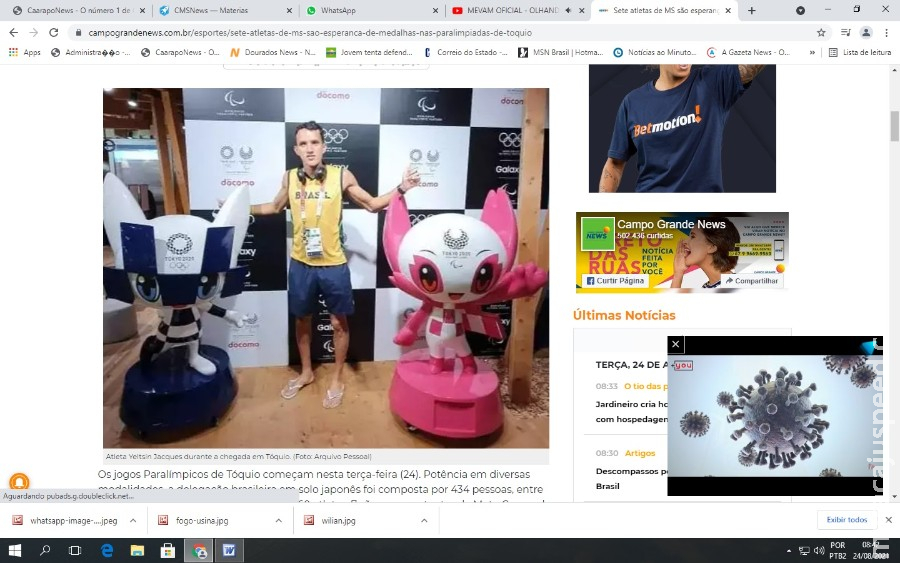 Sete atletas de MS são esperança de medalhas em Tóquio Sete atletas de MS são esperança de medalhas em Tóquio