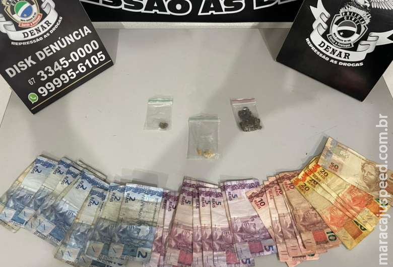 Suspeito de tráfico é preso com drogas e dinheiro